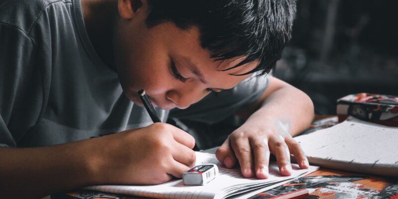 A child writing