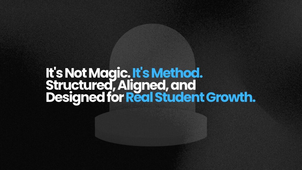 It's Not Magic. It's Method. Structured, Aligned, and Designed for Real Student Growth.